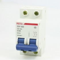 AC 400V 32Amp 2-Pole Overload Protection MCB Mini Circuit Breaker
