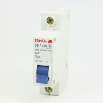 230/400VAC 50A Single Pole Overload Protection MCB Mini Circuit Breaker