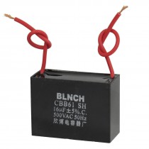 CBB61 16uF AC 500V Rectangle Non Polar Motor Run Capacitor