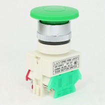 AC 660V 10A 1NO 1NC 4 Terminal 22mm Thread Green Momentary Push Button Switch