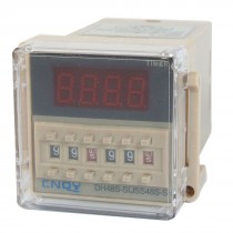 DH48S-S LCD Display Time Timer Delay Relay 8-Pin SPST 0.1S-99H AC/DC36V