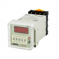 DH48J AC220V 50/60Hz 35mm DIN 0-999900 LED Display Digital Counter Relay