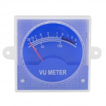 Square Blue Analog Audio Amplifier Panel VU Meter 500uA 700 Ohm