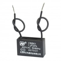 CBB61 1uF AC 450V 2-Wire Rectangle Non Polar Motor Capacitor