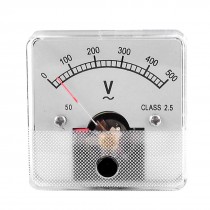 Class 2.5 AC 0-500V 50mmx50mm Voltage Testing Voltmeter Panel Meter