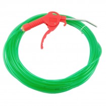 Green 10M 32 8ft 6mm x 4mm Polyurethane PU Hose Pipe w Air Blow Gun