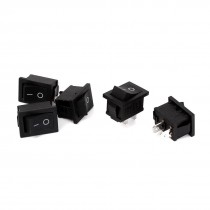 5 Pcs SPST On/Off Black Momentary Push Button Switches AC 6A/250V 10A/125V