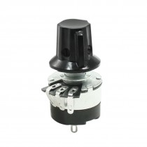 WH134-2 470K ohm Single Turn Rotary Taper Switch Carbon Potentiometer w Knob