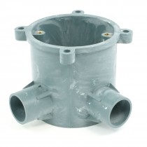 Green PVC Flush Type Wall Mounted 2 Way Round Junction Box Case