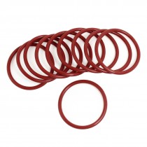 10 x Industrial Flexible Red Rubber O Ring Seal Gasket 43mm x 3mm x 37mm