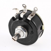 WX111(030) 10K ohm 3W Watts 6mm Round Shaft Rotary Wire Wound Potentiometer