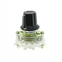Plastic Knob 1 Pole 6 Throw Band Channel Rotary Switch Selector