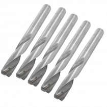 10mm x 10mm x 55mm x 105mm 2 Flutes HSS AL End Mill Dill Bits Cutter Tool 5 Pcs