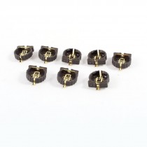 8 x Brown Plastic Button Coin Cell Battery Sockets Holder for CR1220