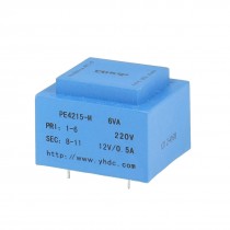 6VA 50/60 Hz 4 Pins Safety Insulated Encapsulated Transformer