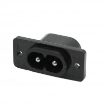 AC 250V 1A 2 Pin IEC C8 Inlet Mains Power Male Socket