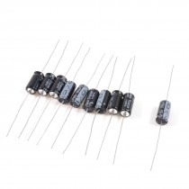 10 Pcs 100UF 50V 105C Polarized Axial Electrolytic Capacitor 8mm x 16mm