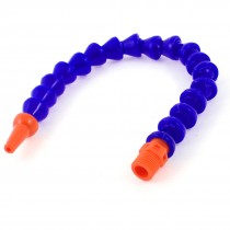 Round Nozzle 1/4" PT Thread Flexible Oil Fluid Coolant Pipe Tube Dark Blue