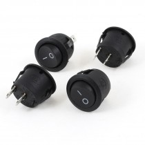 4 Pcs AC 250V/6A 125V/10A 2-Pin SPST I/O Panel Mount Boat Rocker Switch