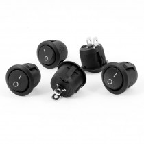 5 X AC 250V/6A 125V/10A 2-Pin 2P SPST I/O Snap In Boat Rocker Switch