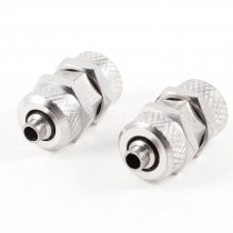 2pcs Straight 2 Ways Pneumatic Quick Couplers Adapter for 4mmx6mm Air Tube