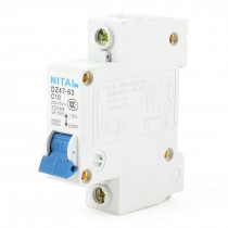 DZ47-63 6000A 60A Breaking Capacity 1 Pole C Type Mini Circuit Breaker