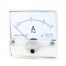 Class 2.5 Accuracy AC 0-20A Analog Panel Meter White Clear Black