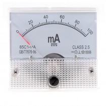 2.5 Accuracy DC 0-100mA Analog Current Panel Meter Ammeter 85C1-mA