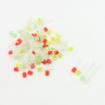 80 Pcs 5mm Cylinder Head Multi Color Light LED Emitting Diode DC 3V