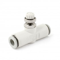 6mm to 6mm Air Pneumatic Speed Controller Push In Connector Fitting Gray