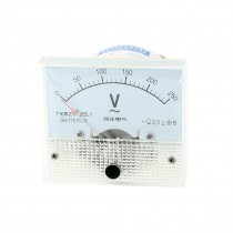 AC 0-250V Fine Tuning Dial Panel Rectangle Analog Voltage Meter Voltmeter