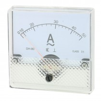 Class 2.5 DH80 AC 0-50A Plastic Square Analog Panel Ammeter Gauge