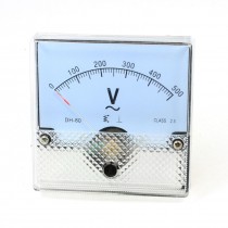 AC 0-500V Fine Tuning Square Dial Panel Analog Voltage Meter Voltmeter