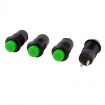 4 Pcs Green Black Latching On/Off SPST Round Rocker Switch AC 250V/1.5A 125V/3A