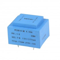 4.5VA 50/60 Hz 220V Input 12V Output 4 Pins Encapsulated Transformer