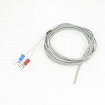 K Type Nylon Braided 800C Thermocouple Temperature Sensor 2 Meter