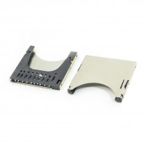2 Pcs Push-Push Model Stainless Steel SD Card Sockets PCB Connectors
