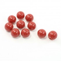 10 Pcs 28mm Dia 6mm Thread Plastic Ball Machine Handle Knob Replacement Red