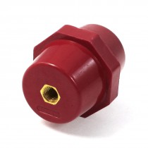 0.39" Brass Thread 2.4" Height Busbar Enhanced Insulator Supporter Red