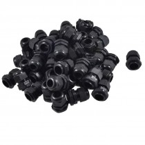 50 x PG13.5 Black Plastic Waterproof 6mm-12mm Dia Cable Glands