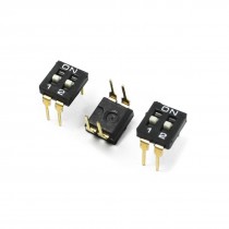 3 Pieces PCB Mountable 2 Positions 2.54mm Pitch Slide Type DIP Switch