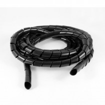 4Meter Long PE Polyethylene 18mm Spiral Cable Wire Wrap Tube Black