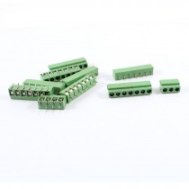 9Pcs 7 Pole 5mm Pitch PCB Mount Screw Terminal Block 8A 250V