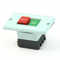 AC 380V 5AMP 6 Screw Terminals Double Pole Double Throw Locking Button Switch