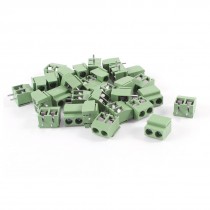 30Pcs 2 Pole 5mm Pitch PCB Mount Screw Terminal Block 8A 250V