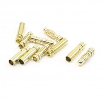 5 Pairs Gold Tone Audio Video Devices Female Male Banana Connectors