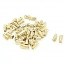20 Pairs Gold Tone Metal Audio Video Banana Bullet Plug Connectors
