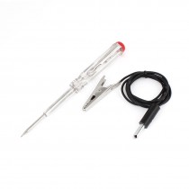 DC 6-12V Automotive Voltage Volt Tester Pen Red Clear Plastic Handle