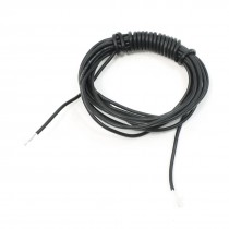 Black 24AWG Electric Devices Accessory 2.11mm Dia Silicone Cable 200cm