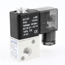 3V1 06 DC 12V 4W 125mA Pneumatic Air Solenoid Valve Coil Black White